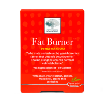New Nordic Fat Burner™ tabletten met yerba mate, groene thee en choline, helpen het vetmetabolisme te ondersteunen.