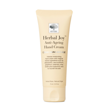 Herbal Joy™ Anti-Ageing Hand Cream in tubeverpakking, helpt de huid van de handen te verzorgen en ondersteunen.