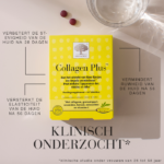 Collagen Plus™ met informatie over klinisch onderzochte effecten op huidstevigheid, elasticiteit en huidtextuur.
