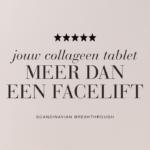 Grafische afbeelding met de tekst Meer dan een facelift als promotie voor Collagen Plus™.
