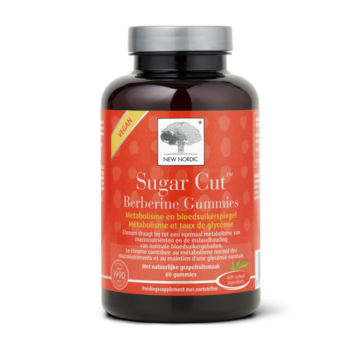 New Nordic Sugar Cut™ Berberine Gummies met berberine en chroom, helpen een normaal bloedsuikergehalte te behouden.