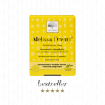 New Nordic Melissa Dream™ tabletten in gele verpakking weergegeven als bestseller met sterbeoordeling.