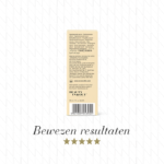 Achterzijde van de verpakking van Natural Magic™ Firming Serum met productinformatie en barcode.