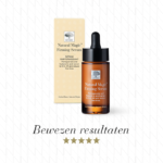 Verpakking en fles van Natural Magic™ Firming Serum met de vermelding Bewezen resultaten.