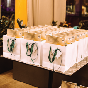 Herbal Schools 18 Goodiebags voor deelnemers aan het New Nordic kruiden evenement.