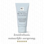 Voorkant van de verpakking van Deep Cleanse™ Black Bee Honey Cleansing Balm met de vermelding Kruidenbasis. Natuurlijke oorsprong.