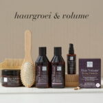 Hair Volume™ assortiment voor haargroei en volume met shampoo, conditioner, serum, repair mask en supplement.
