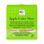 Apple Cider Shot verpakking met drinkklare sachets met appelazijn, makkelijk in te nemen als onderdeel van de dagelijkse routine.